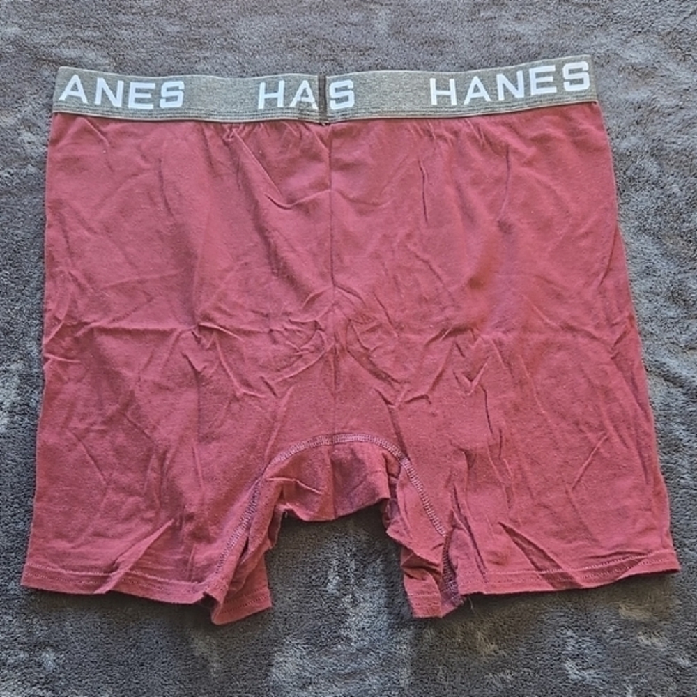 Hanes Maroon Boxer Briefs - Picture 3 of 3